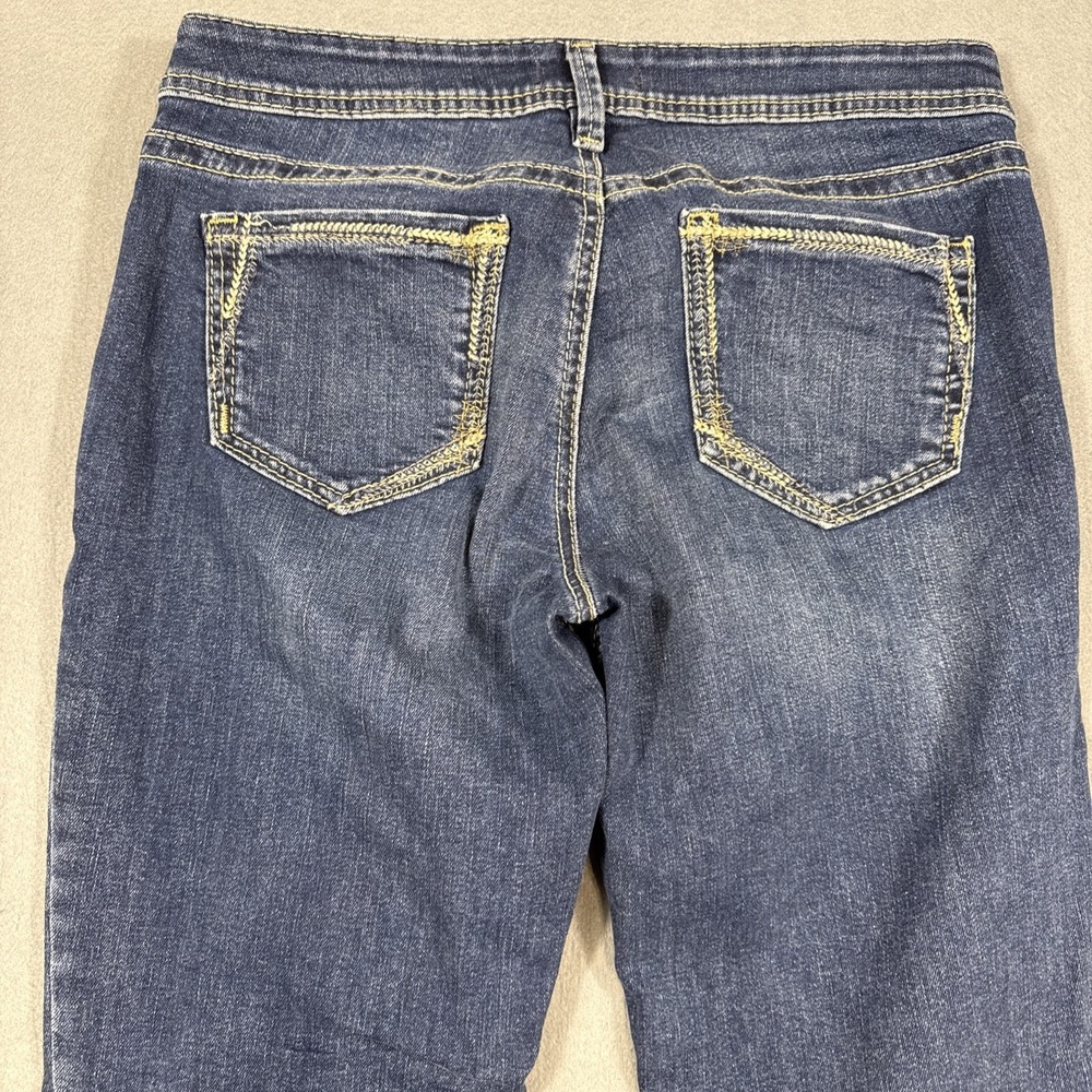 Silver Jeans ELYSEE  Mens 29X31 Slim BOOT Stretch Medium Wash WHISKERING